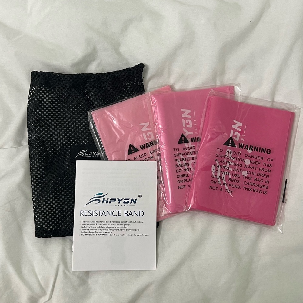 Pink Resistance Bands Set - Picture 2 of 4